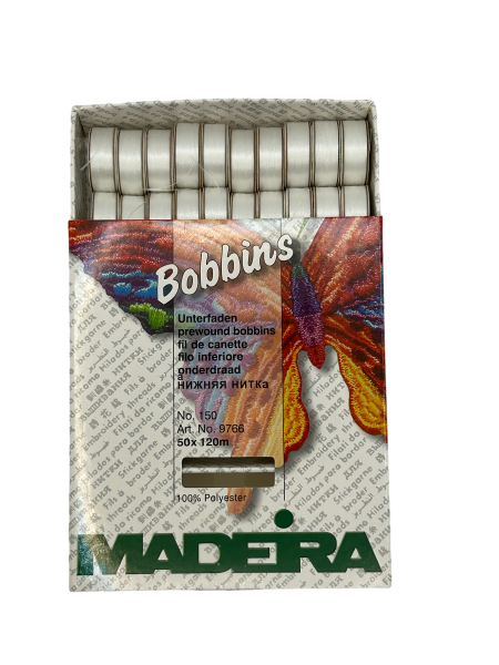 Madeira Stickunterfaden Bobbinfill Weiß No. 150 | 50 x 120m