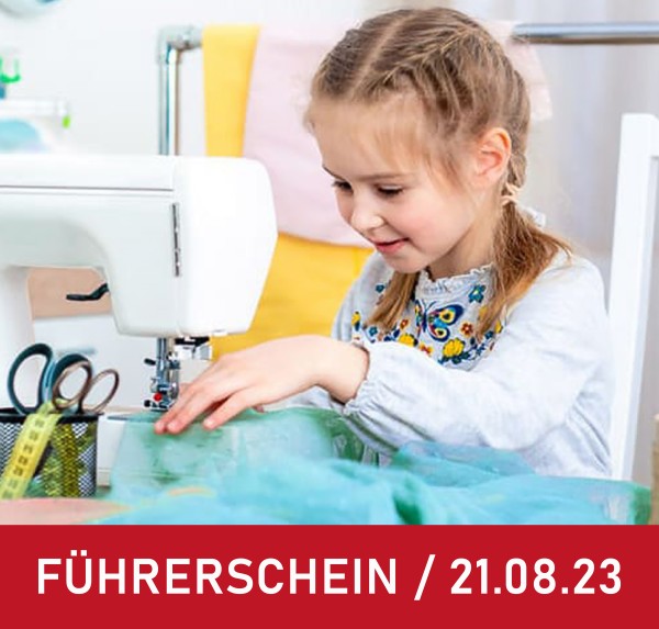 Workshop Nähmaschinen Führerschein für Kinder 21.08.2023 Uhrzeit:10:00-13:00│