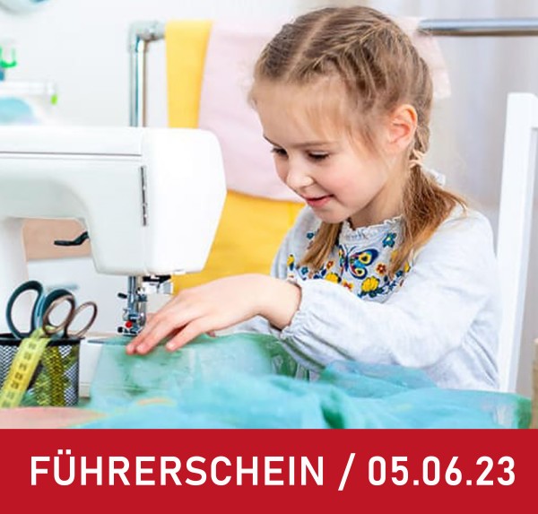 Workshop Nähmaschinen Führerschein für Kinder 05.06.2023 Uhrzeit:10:00-13:00 │
